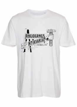 Arbeidernes Antikvariat t-skjorte (hvit)