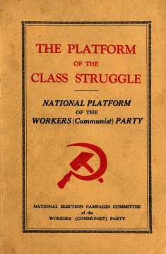 The Platform of the Class Struggle - National Platform of the Workers (Communist Party